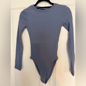 Zara Blue Long Sleeve Bodysuit